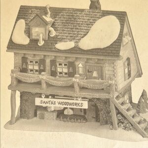 North Pole series Dept 56 Santa’s workshop smoke free home